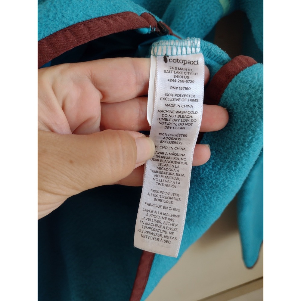 COTOPAXI Teca Fleece XL Full Zip Teal Jacket Gorpcore Outdoor Retro Orange Red - Picture 3 of 9